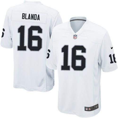 Men's Nike Oakland Raiders #16 George Blanda Game White NFL Jersey