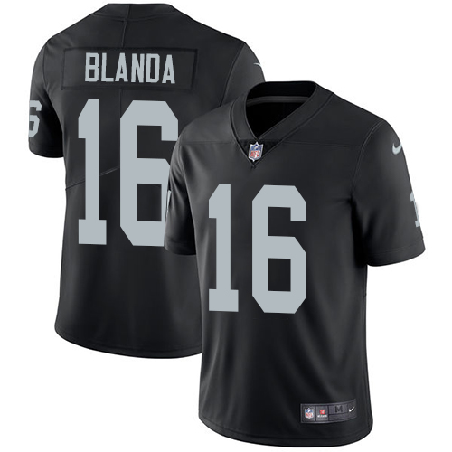 Youth Nike Oakland Raiders #16 George Blanda Black Team Color Vapor Untouchable Elite Player NFL Jersey