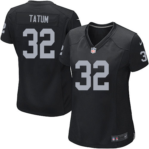Women's Nike Oakland Raiders #32 Jack Tatum Game Black Team Color NFL Jersey