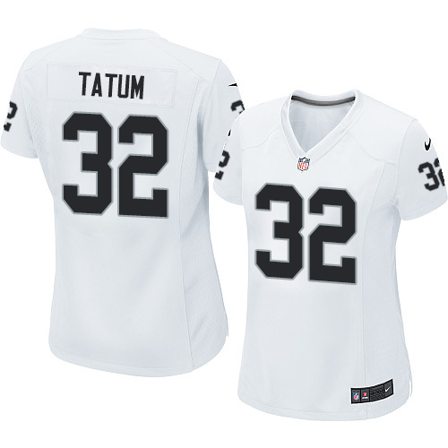 Women's Nike Oakland Raiders #32 Jack Tatum Game White NFL Jersey