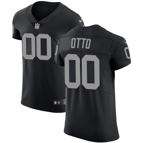 Men's Nike Oakland Raiders #00 Jim Otto Black Team Color Vapor Untouchable Elite Player NFL Jersey