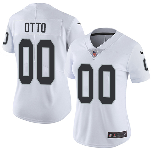 Women's Nike Oakland Raiders #00 Jim Otto White Vapor Untouchable Limited Player NFL Jersey