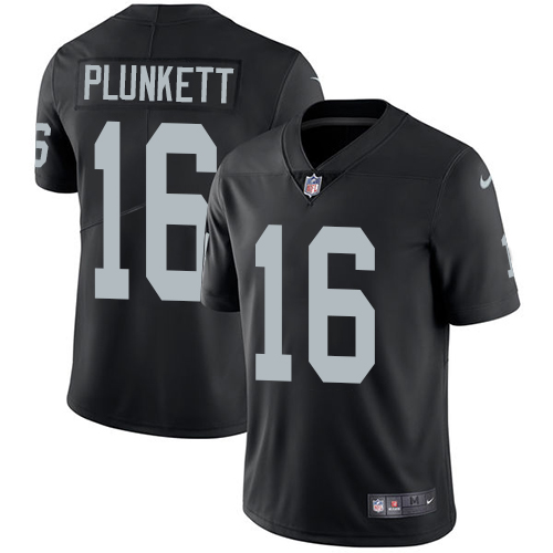 Youth Nike Oakland Raiders #16 Jim Plunkett Black Team Color Vapor Untouchable Elite Player NFL Jersey