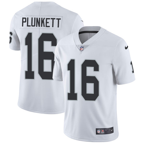 Youth Nike Oakland Raiders #16 Jim Plunkett White Vapor Untouchable Elite Player NFL Jersey