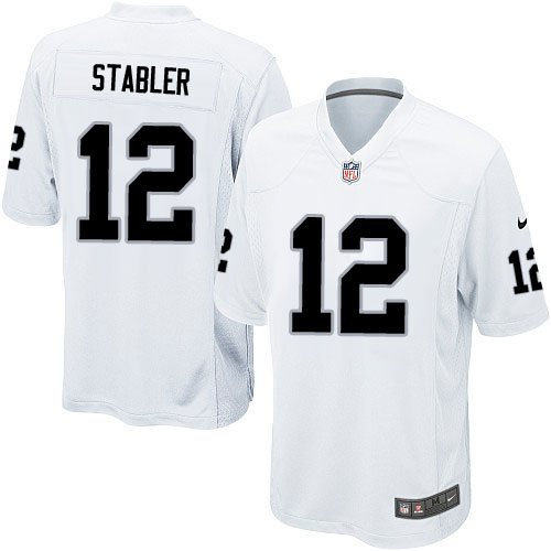 Men's Nike Oakland Raiders #12 Kenny Stabler Game White NFL Jersey