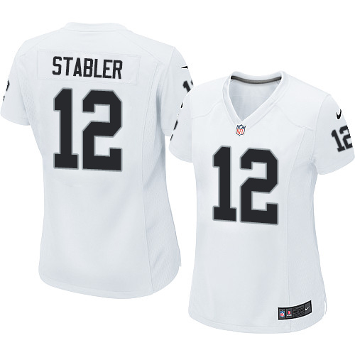 Women's Nike Oakland Raiders #12 Kenny Stabler Game White NFL Jersey