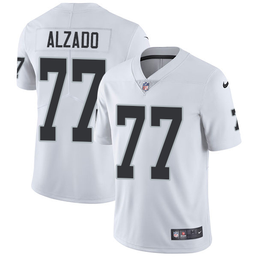 Men's Nike Oakland Raiders #77 Lyle Alzado White Vapor Untouchable Limited Player NFL Jersey
