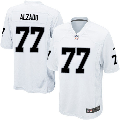 Men's Nike Oakland Raiders #77 Lyle Alzado Game White NFL Jersey