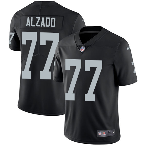 Youth Nike Oakland Raiders #77 Lyle Alzado Black Team Color Vapor Untouchable Limited Player NFL Jersey