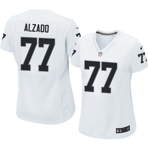 Women's Nike Oakland Raiders #77 Lyle Alzado Game White NFL Jersey