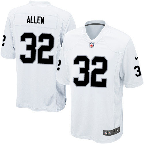 Men's Nike Oakland Raiders #32 Marcus Allen Game White NFL Jersey