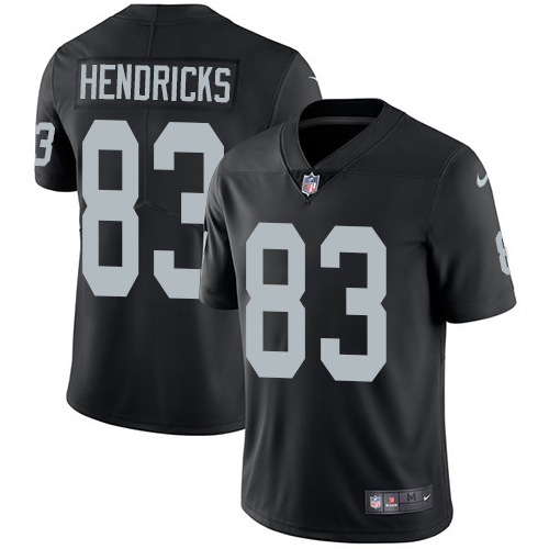 Youth Nike Oakland Raiders #83 Ted Hendricks Black Team Color Vapor Untouchable Elite Player NFL Jersey
