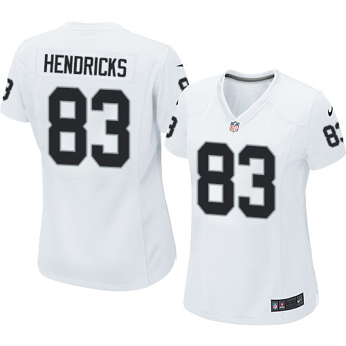 Women's Nike Oakland Raiders #83 Ted Hendricks Game White NFL Jersey