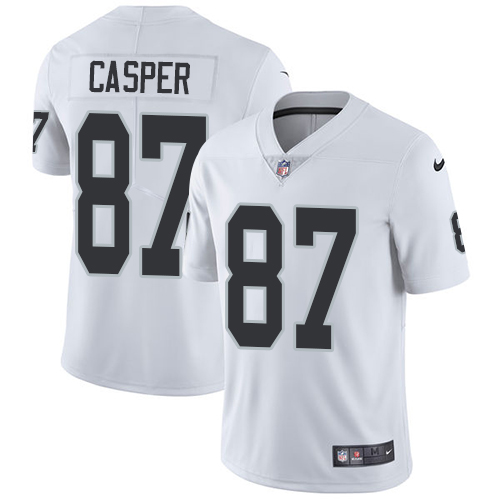 Men's Nike Oakland Raiders #87 Dave Casper White Vapor Untouchable Limited Player NFL Jersey