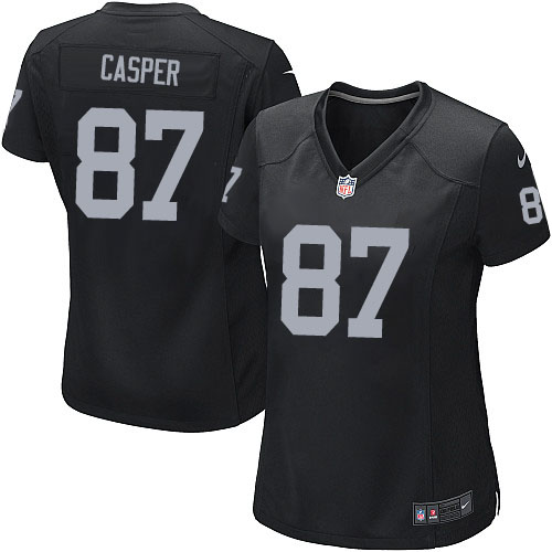 Women's Nike Oakland Raiders #87 Dave Casper Game Black Team Color NFL Jersey