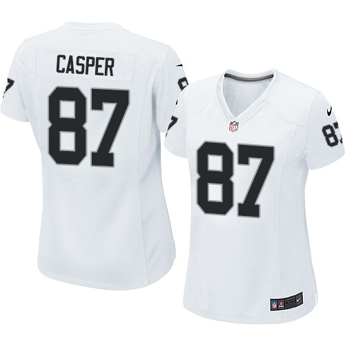 Women's Nike Oakland Raiders #87 Dave Casper Game White NFL Jersey