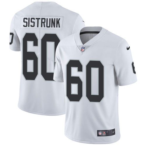 Men's Nike Oakland Raiders #60 Otis Sistrunk White Vapor Untouchable Limited Player NFL Jersey
