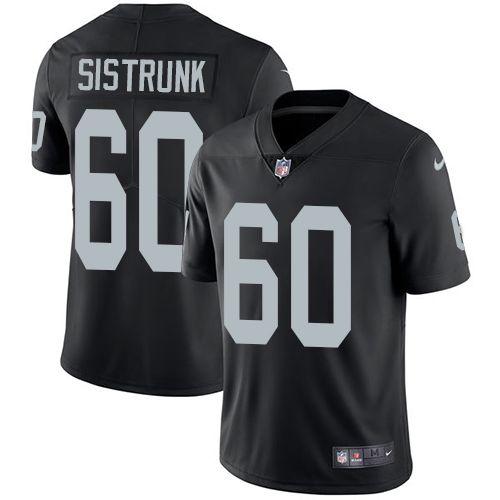 Youth Nike Oakland Raiders #60 Otis Sistrunk Black Team Color Vapor Untouchable Elite Player NFL Jersey
