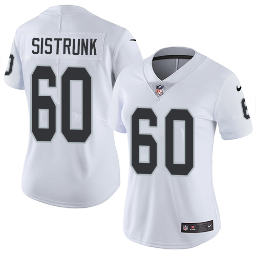 Women's Nike Oakland Raiders #60 Otis Sistrunk White Vapor Untouchable Limited Player NFL Jersey