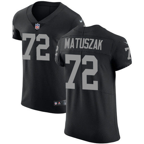 Men's Nike Oakland Raiders #72 John Matuszak Black Team Color Vapor Untouchable Elite Player NFL Jersey