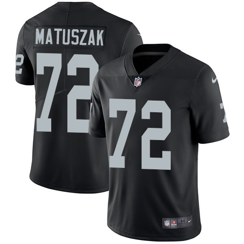 Men's Nike Oakland Raiders #72 John Matuszak Black Team Color Vapor Untouchable Limited Player NFL Jersey