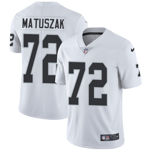 Men's Nike Oakland Raiders #72 John Matuszak White Vapor Untouchable Limited Player NFL Jersey