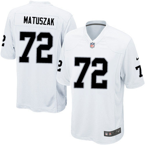 Men's Nike Oakland Raiders #72 John Matuszak Game White NFL Jersey