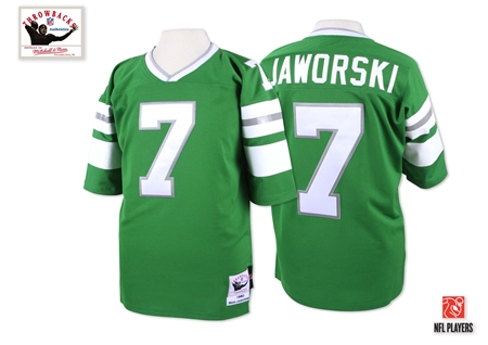 Mitchell And Ness Philadelphia Eagles #7 Ron Jaworski Green Authentic Throwback NFL Jersey