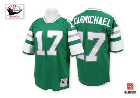Mitchell And Ness Philadelphia Eagles #17 Harold Carmichael Green Authentic Throwback NFL Jersey