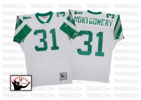 Mitchell And Ness Philadelphia Eagles #31 Wilbert Montgomery White Authentic Throwback NFL Jersey