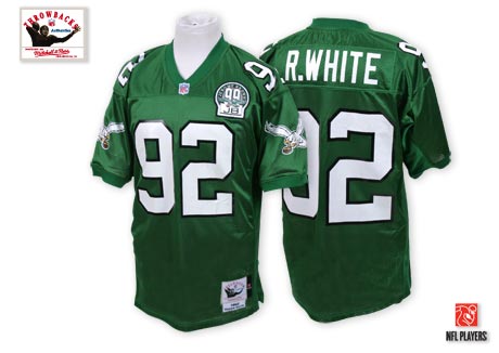 Mitchell And Ness Philadelphia Eagles #92 Reggie White Midnight Green Team Color Authentic Throwback NFL Jersey