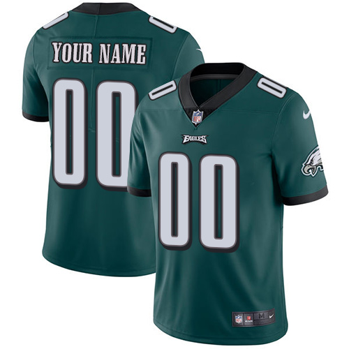 Youth Nike Philadelphia Eagles Customized Midnight Green Team Color Vapor Untouchable Custom Limited NFL Jersey