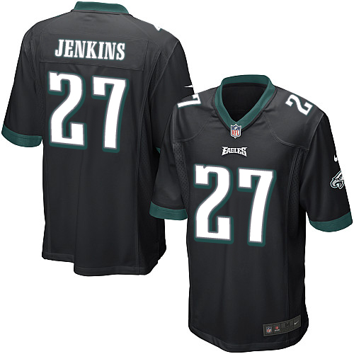 Men's Nike Philadelphia Eagles #27 Malcolm Jenkins Game Black Alternate NFL Jersey