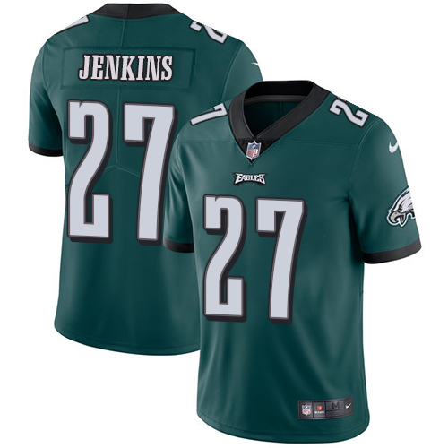 Youth Nike Philadelphia Eagles #27 Malcolm Jenkins Midnight Green Team Color Vapor Untouchable Limited Player NFL Jersey