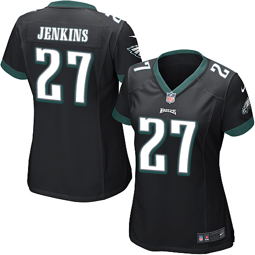 Women's Nike Philadelphia Eagles #27 Malcolm Jenkins Game Black Alternate NFL Jersey