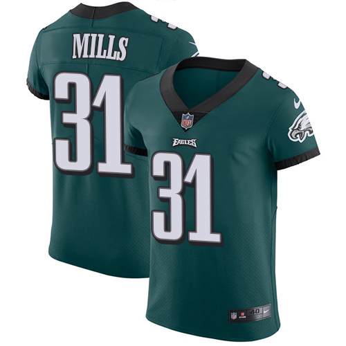 Men's Nike Philadelphia Eagles #31 Jalen Mills Midnight Green Team Color Vapor Untouchable Elite Player NFL Jersey