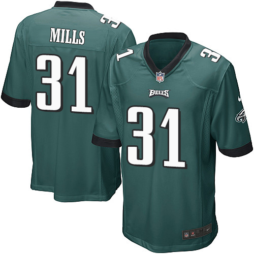 Men's Nike Philadelphia Eagles #31 Jalen Mills Game Midnight Green Team Color NFL Jersey