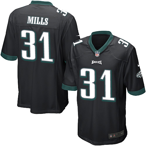 Men's Nike Philadelphia Eagles #31 Jalen Mills Game Black Alternate NFL Jersey