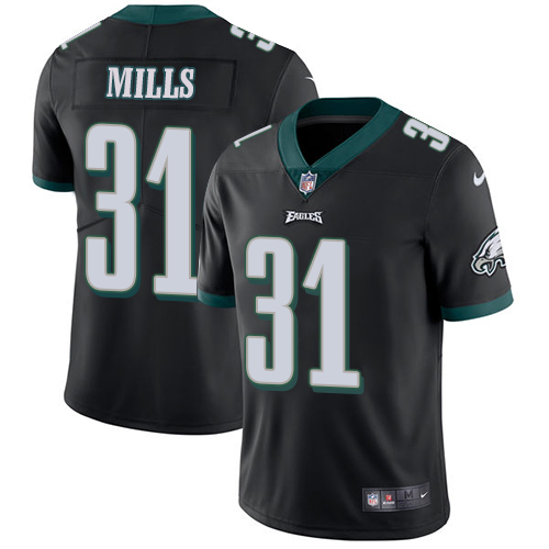 Youth Nike Philadelphia Eagles #31 Jalen Mills Black Alternate Vapor Untouchable Limited Player NFL Jersey