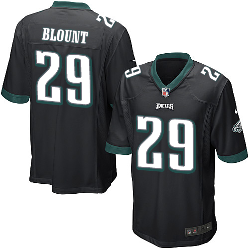 Men's Nike Philadelphia Eagles #29 LeGarrette Blount Game Black Alternate NFL Jersey