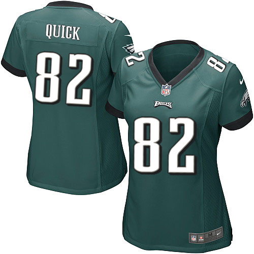 Women's Nike Philadelphia Eagles #82 Mike Quick Game Midnight Green Team Color NFL Jersey