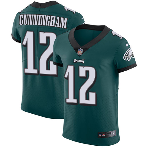 Men's Nike Philadelphia Eagles #12 Randall Cunningham Midnight Green Team Color Vapor Untouchable Elite Player NFL Jersey
