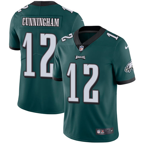 Youth Nike Philadelphia Eagles #12 Randall Cunningham Midnight Green Team Color Vapor Untouchable Limited Player NFL Jersey