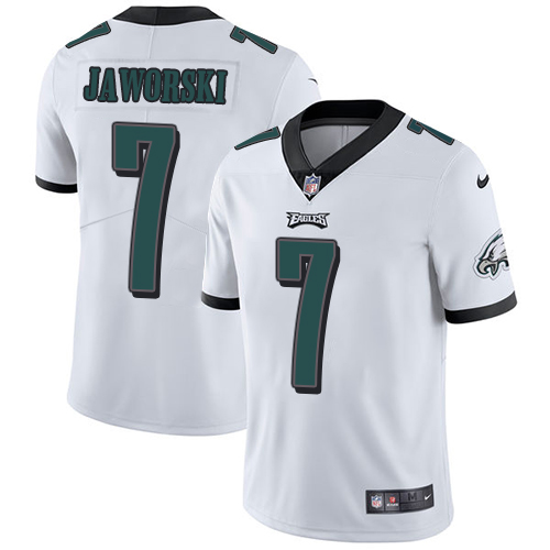 Men's Nike Philadelphia Eagles #7 Ron Jaworski White Vapor Untouchable Limited Player NFL Jersey
