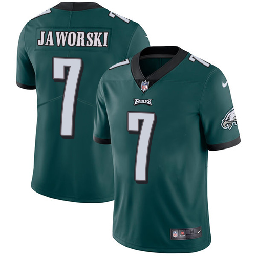 Youth Nike Philadelphia Eagles #7 Ron Jaworski Midnight Green Team Color Vapor Untouchable Limited Player NFL Jersey