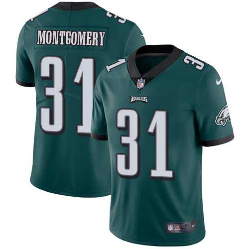 Men's Nike Philadelphia Eagles #31 Wilbert Montgomery Midnight Green Team Color Vapor Untouchable Limited Player NFL Jersey