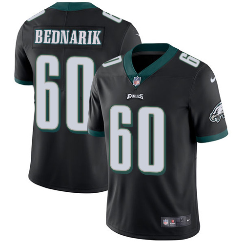 Men's Nike Philadelphia Eagles #60 Chuck Bednarik Black Alternate Vapor Untouchable Limited Player NFL Jersey