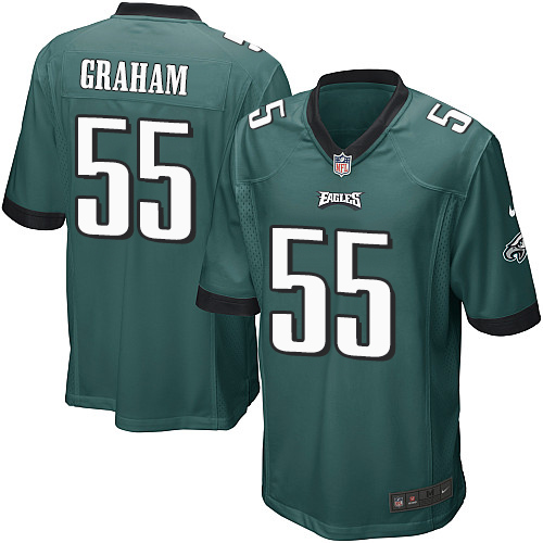 Men's Nike Philadelphia Eagles #55 Brandon Graham Game Midnight Green Team Color NFL Jersey