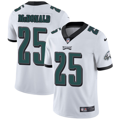 Men's Nike Philadelphia Eagles #25 Tommy McDonald White Vapor Untouchable Limited Player NFL Jersey