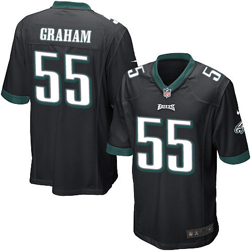 Men's Nike Philadelphia Eagles #55 Brandon Graham Game Black Alternate NFL Jersey